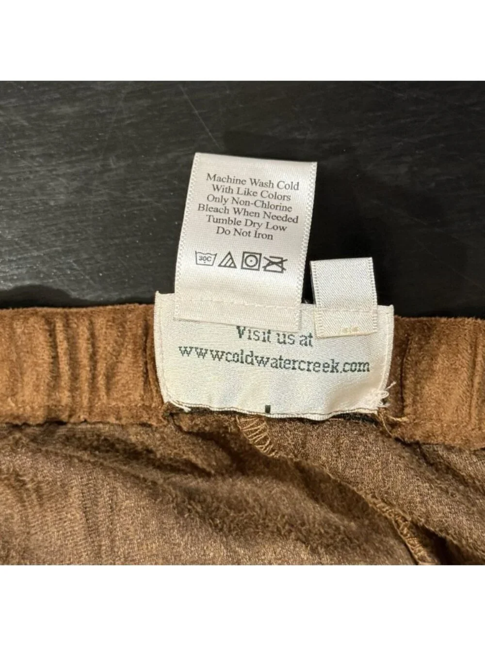 NWT Coldwater Creek Sz L Caramel Brown Flocked Asymmetric Crinkle Maxi Skirt
